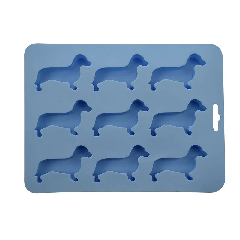 Cute Dog Shaped Silicone Ice Chocolate Molds and Tray