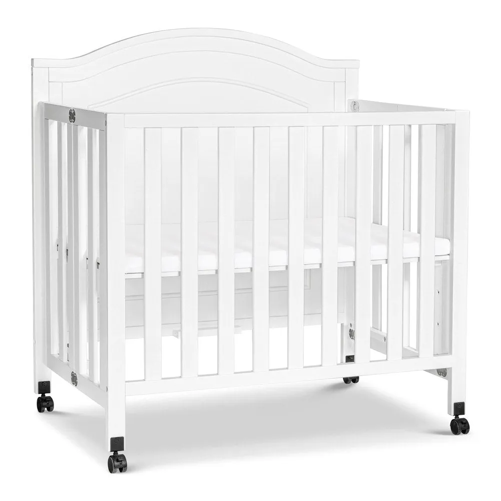 DaVinci Charlie Folding Portable 3-in-1 Mini Crib - White