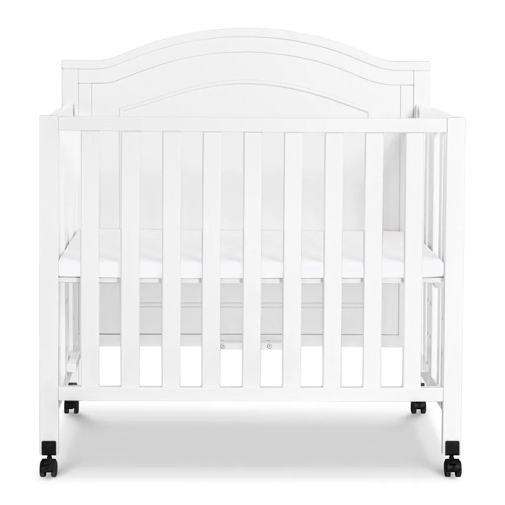 DaVinci Charlie Folding Portable 3-in-1 Mini Crib - White