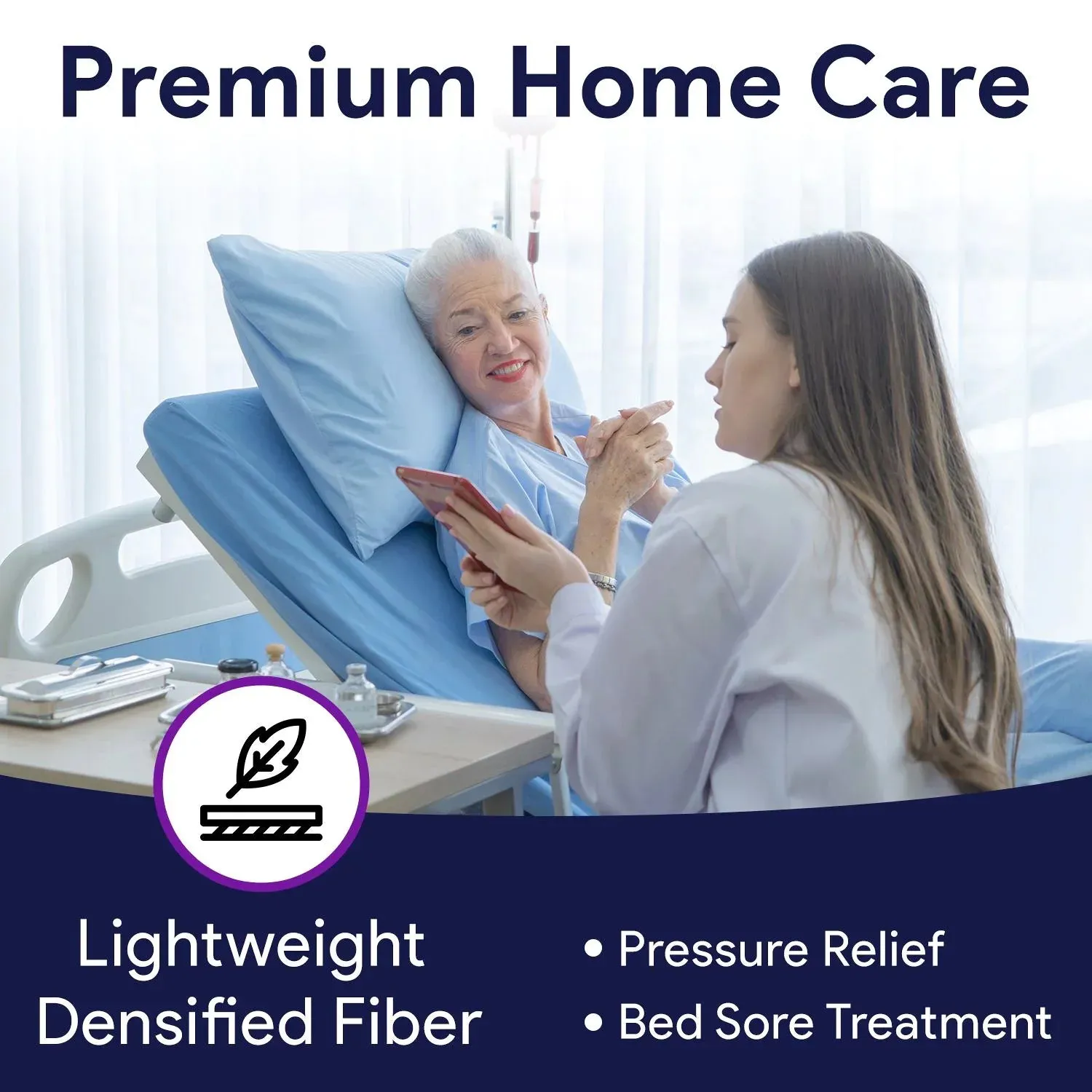 Densified Fiber Hospital Bed Mattress - Bed Sore Prevention