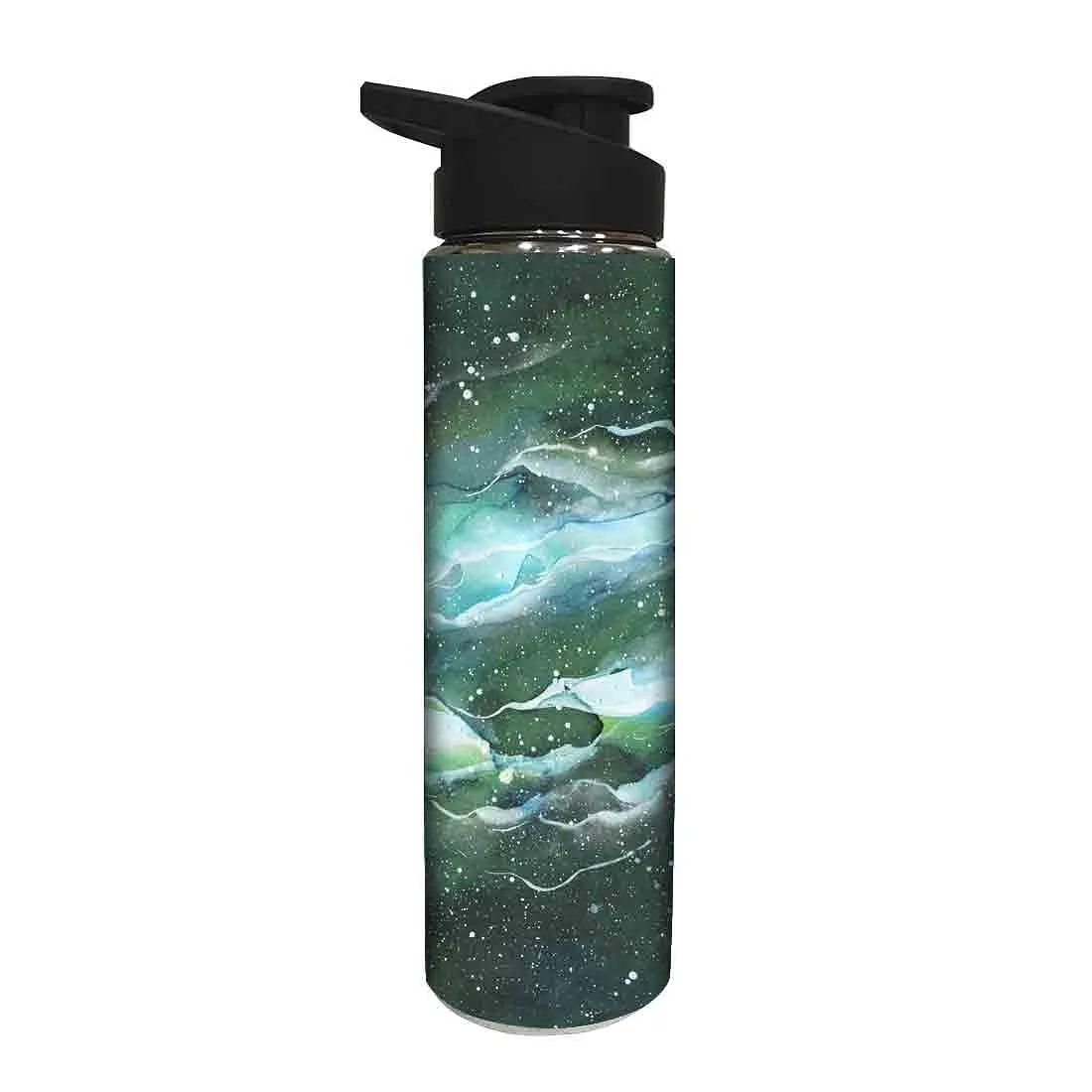 Designer Sipper Bottle for Kids -  Space Dark Green Watercolor