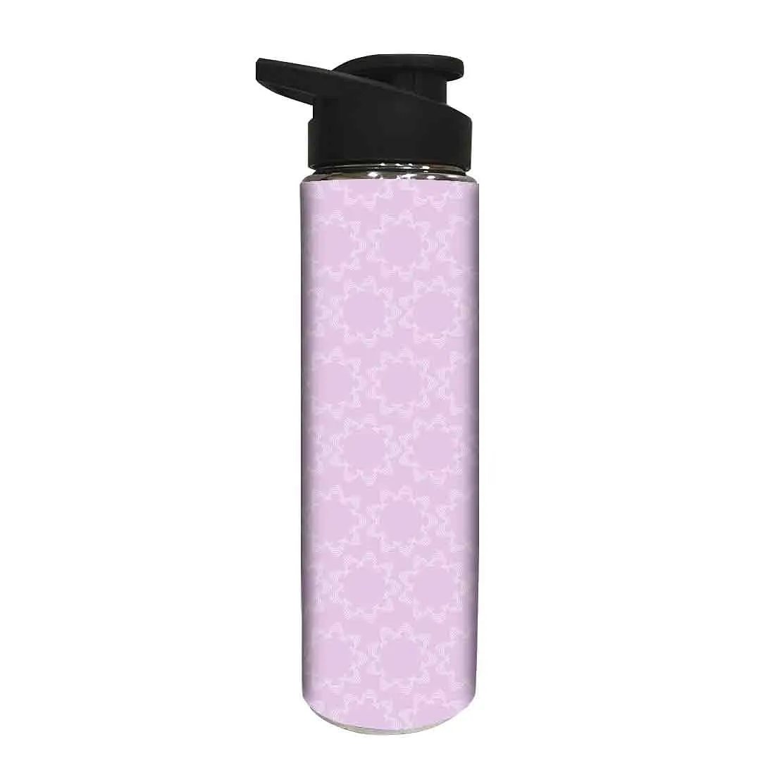 Designer Stainless Steel Water Bottle -  Purple Floral Design