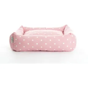 Dotty Rose Bolster Luxury Square Donut Dog Bed