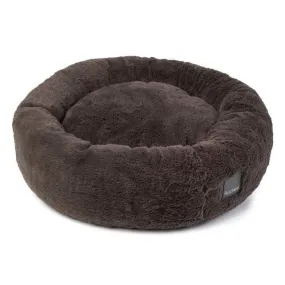 Dreameazzzy Luxury Round Dog Bed - Truffle Grey