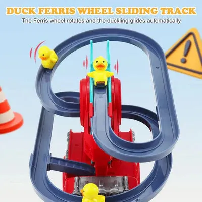 Duck Swivel Slide Fire Rail Car With Light & Sound