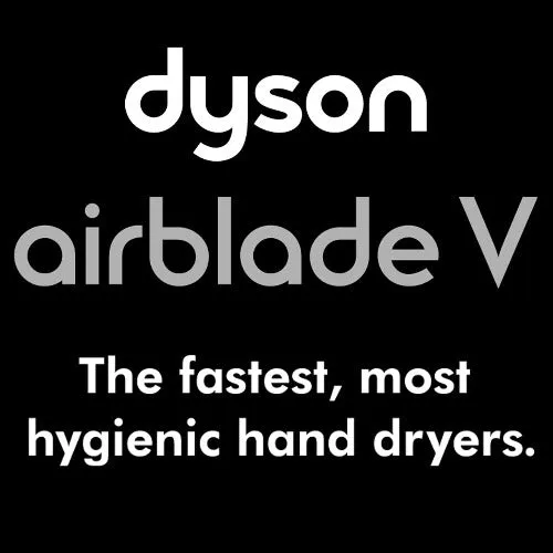 DYSON® Airblade™ HU02 V Series Hand Dryer - "Sprayed Nickel" Cover Surface Mounted ADA-Compliant Hands-Under (SKU# 307174-01 / 307172-01)