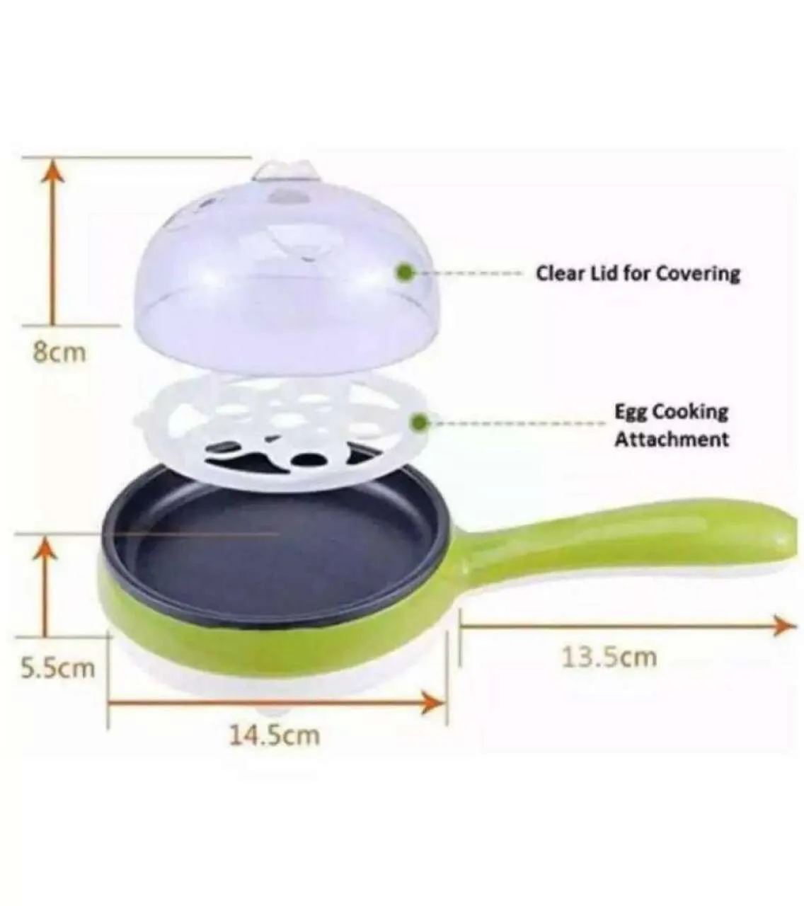 Egg Boiler Cooker Food Steamer Automatic Frying Pan