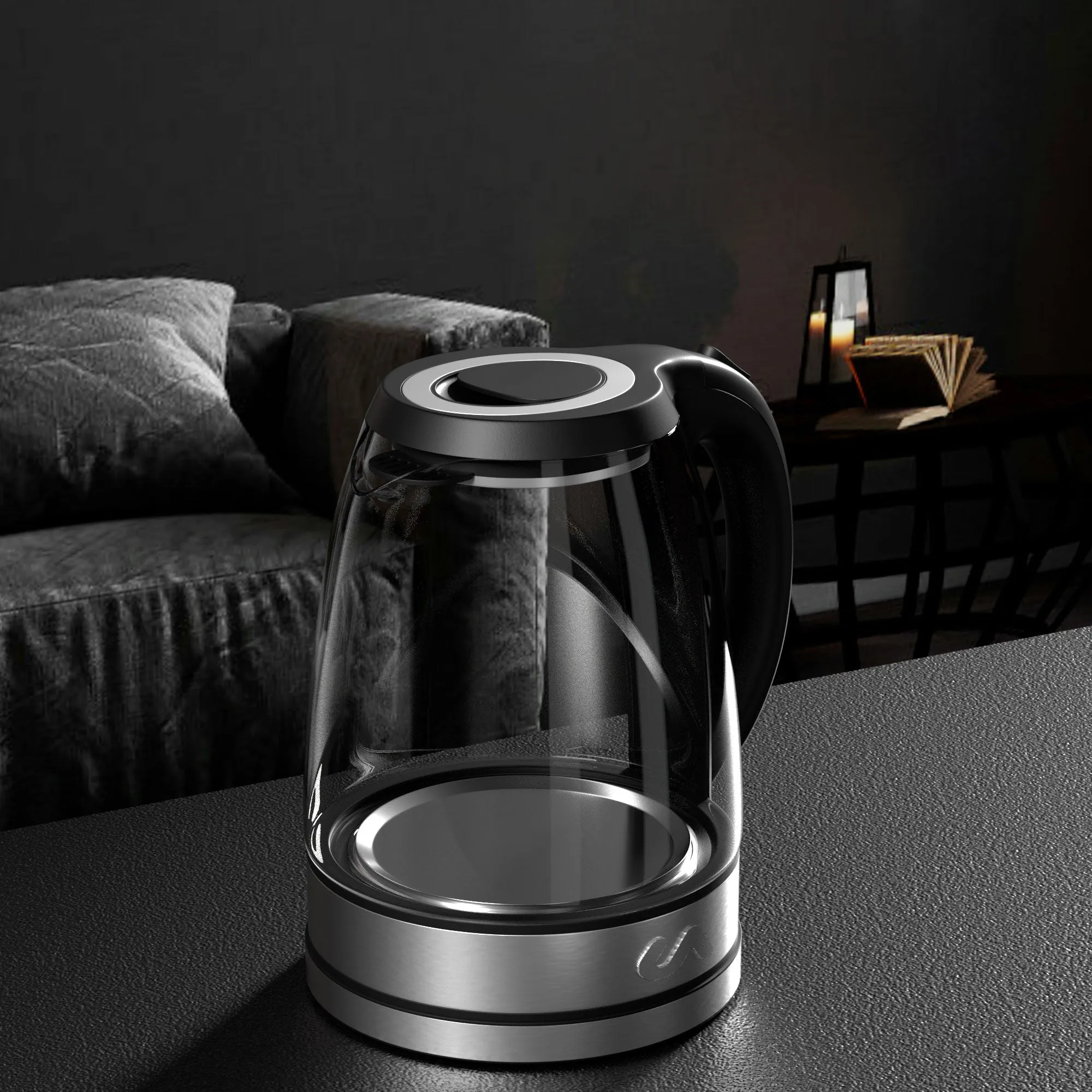 Electric Tea Kettle - 1.8L Glass & Stainless Steel Electric Tea Kettle - Uber Appliance