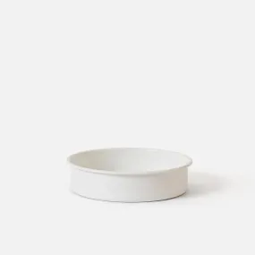 Enamel Round Baking Tray Small - White