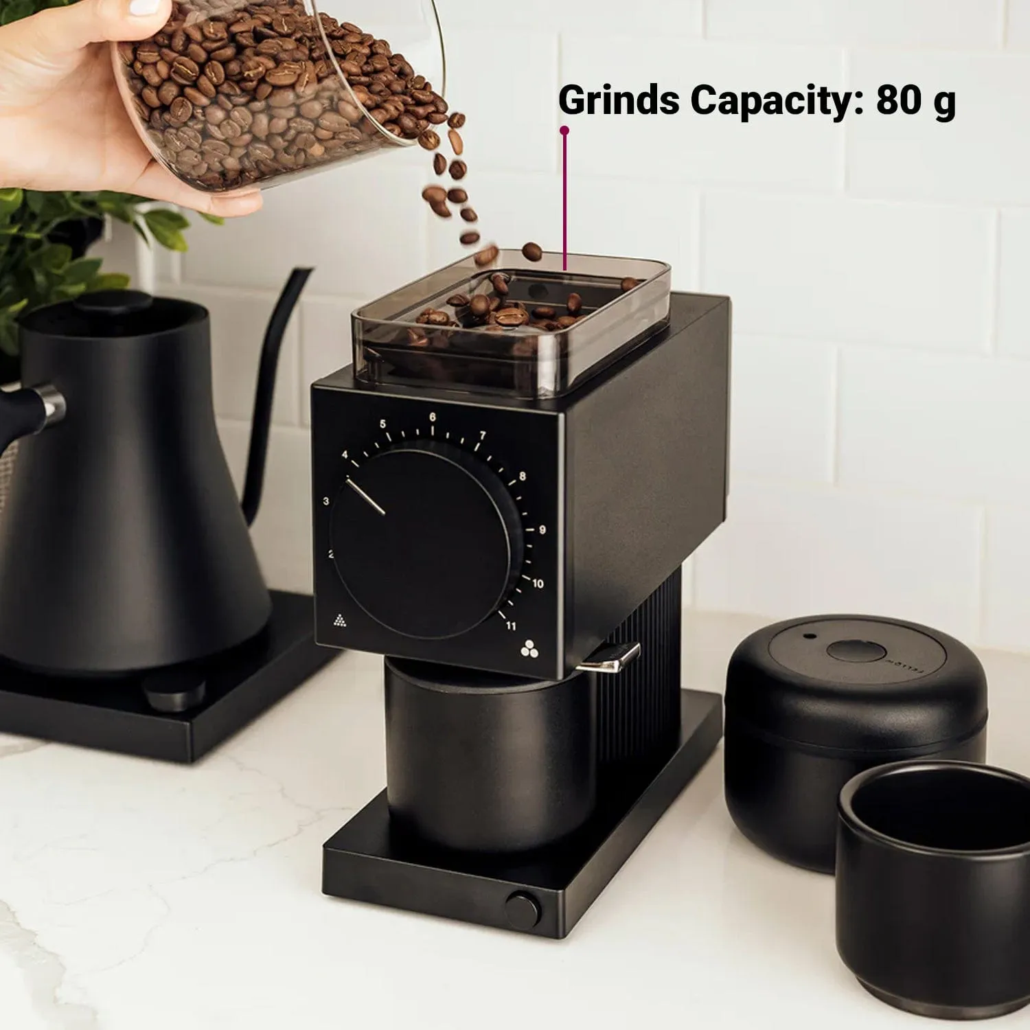 Fellow Stagg EKG black with Ode Gen1 Electric Coffee grinder