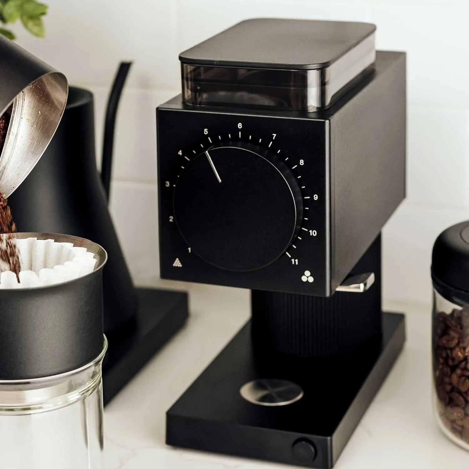 Fellow Stagg EKG black with Ode Gen1 Electric Coffee grinder