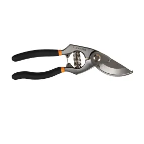 FISKARS 92756965J Pruning Shear, 3/4 in Cutting Capacity, Steel Blade, Bypass Blade, Comfort-Grip Handle