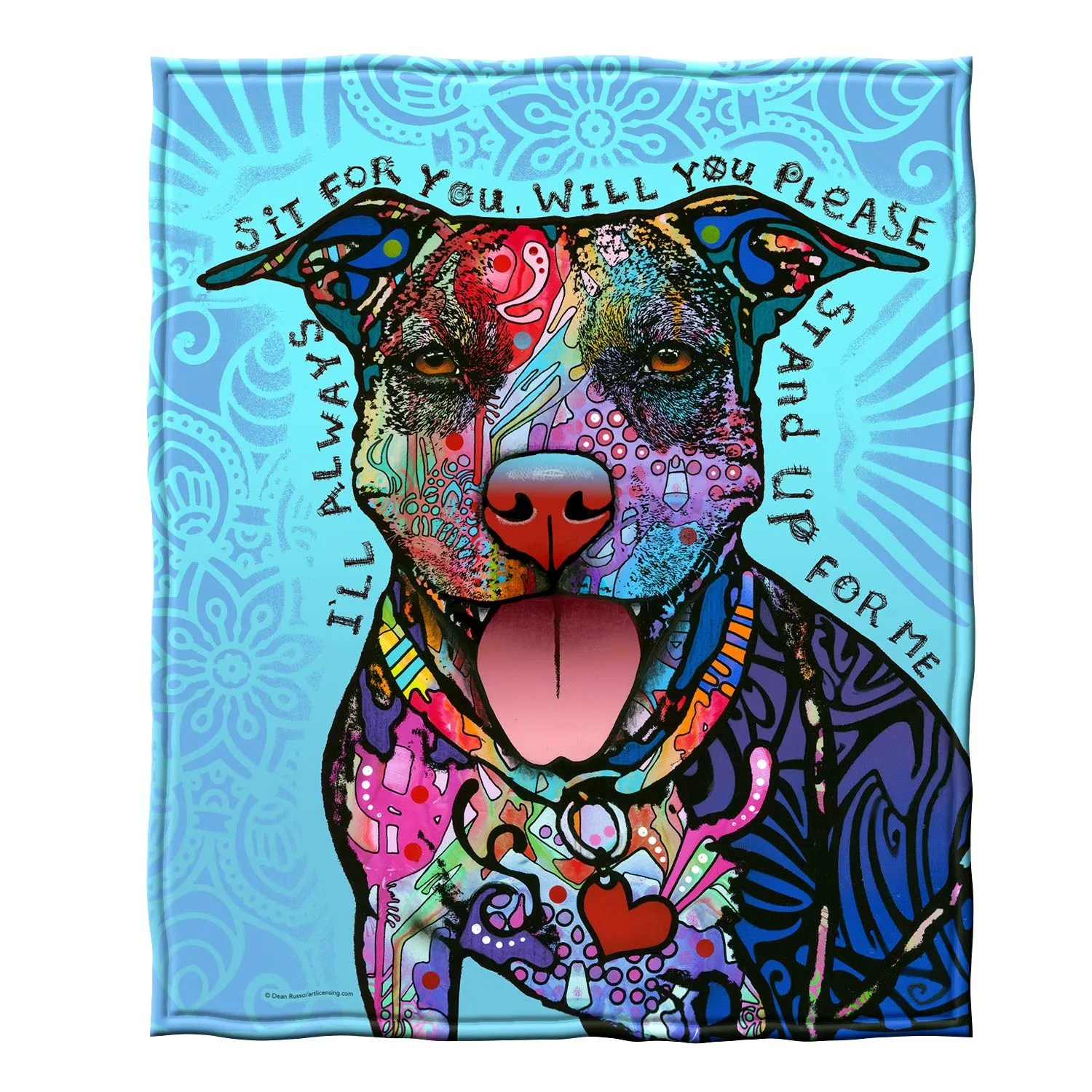 Fleece Throw Blanket by Dean Russo (On My Own Puppy