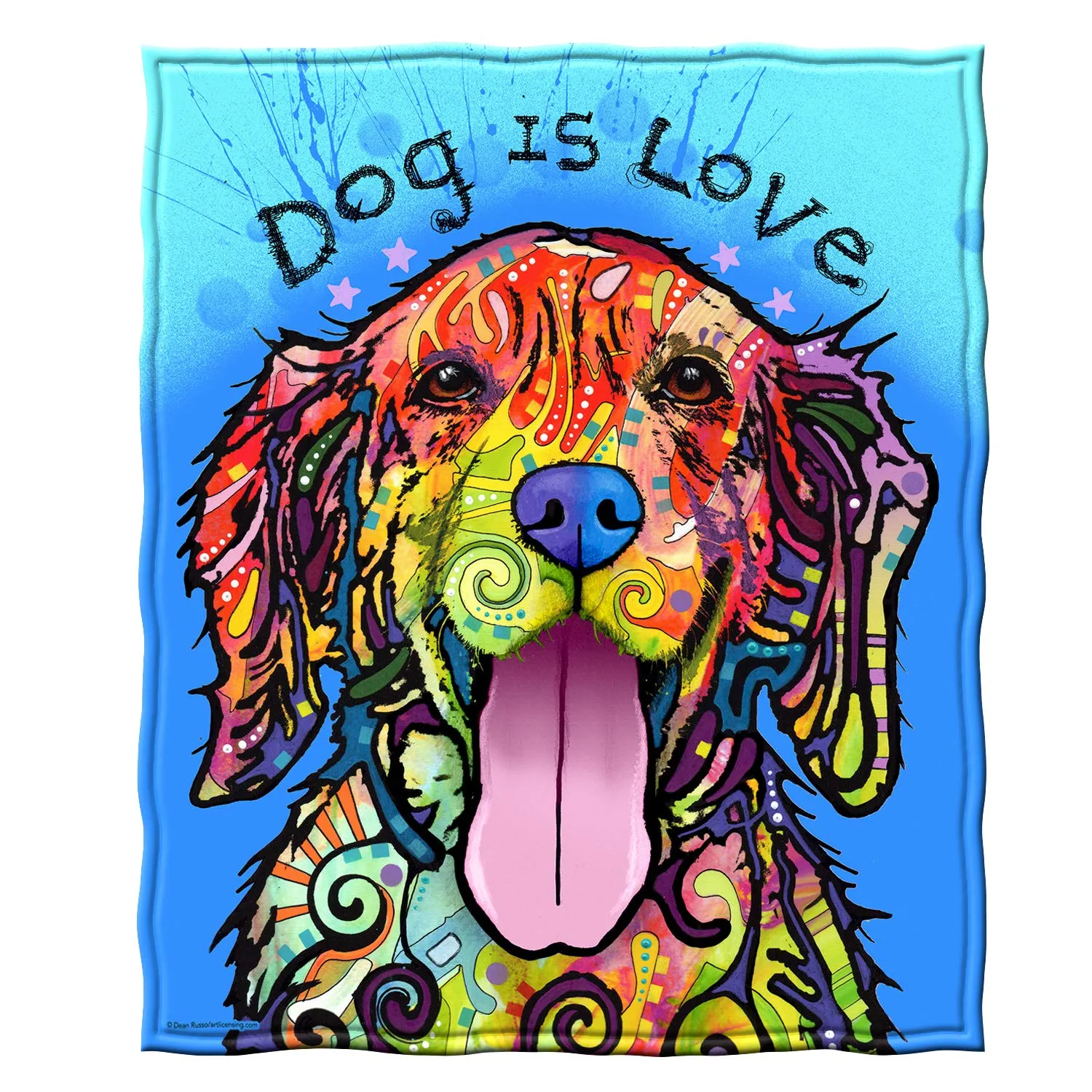 Fleece Throw Blanket by Dean Russo (On My Own Puppy