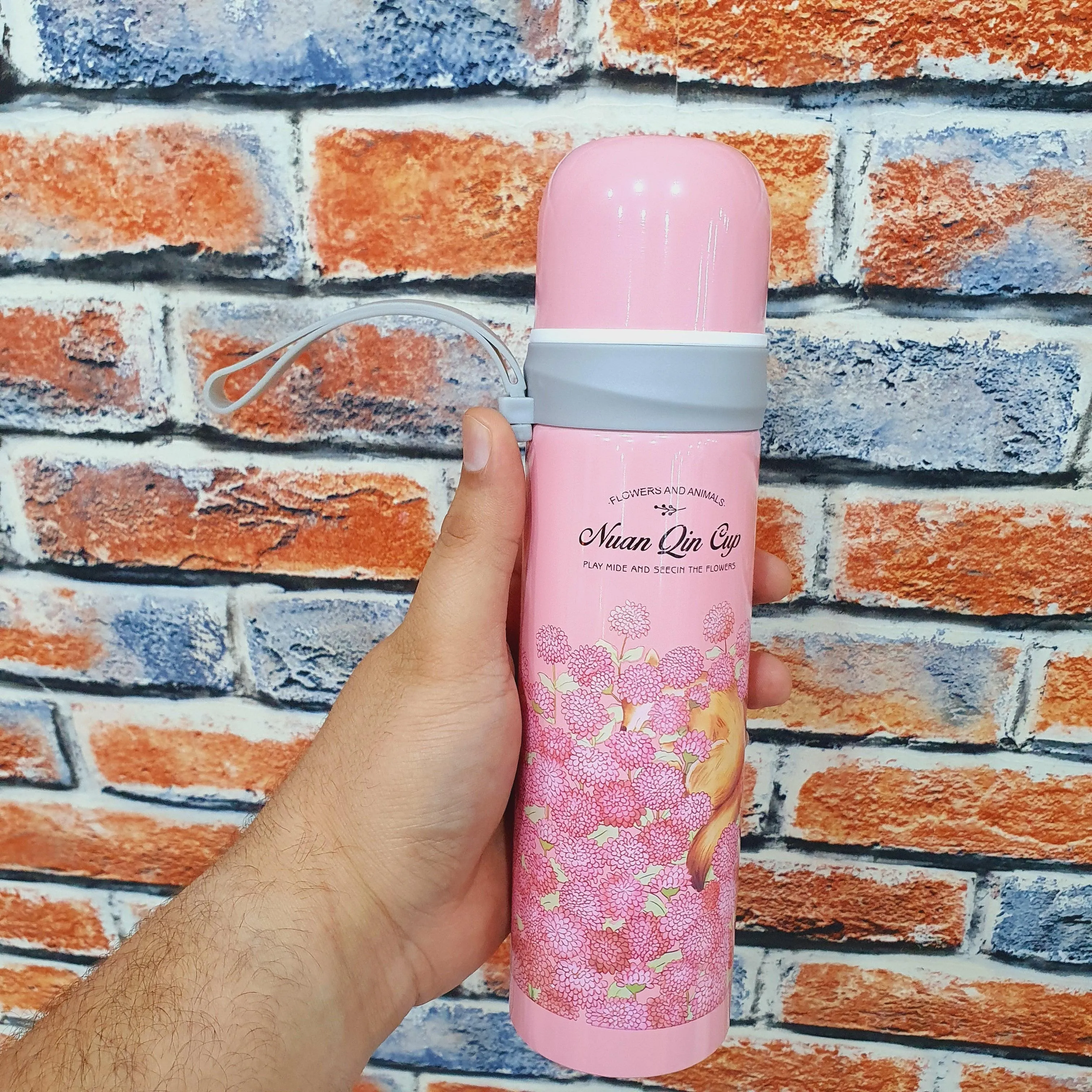 Floral Bottle Stainless Steel - 500 ml - Four Colors