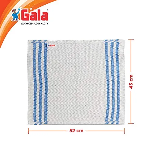 Gala Microfiber Advance Floor Cleaning Cloth(Pocha) for Mopping - White, Pack of 2 (163054)