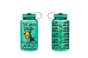 Giraffe Water Bottle, Water Bottle, Motivational Water Bottle, Fitness Water Tracker, Giraffe Water Tracker, Wide Mouth