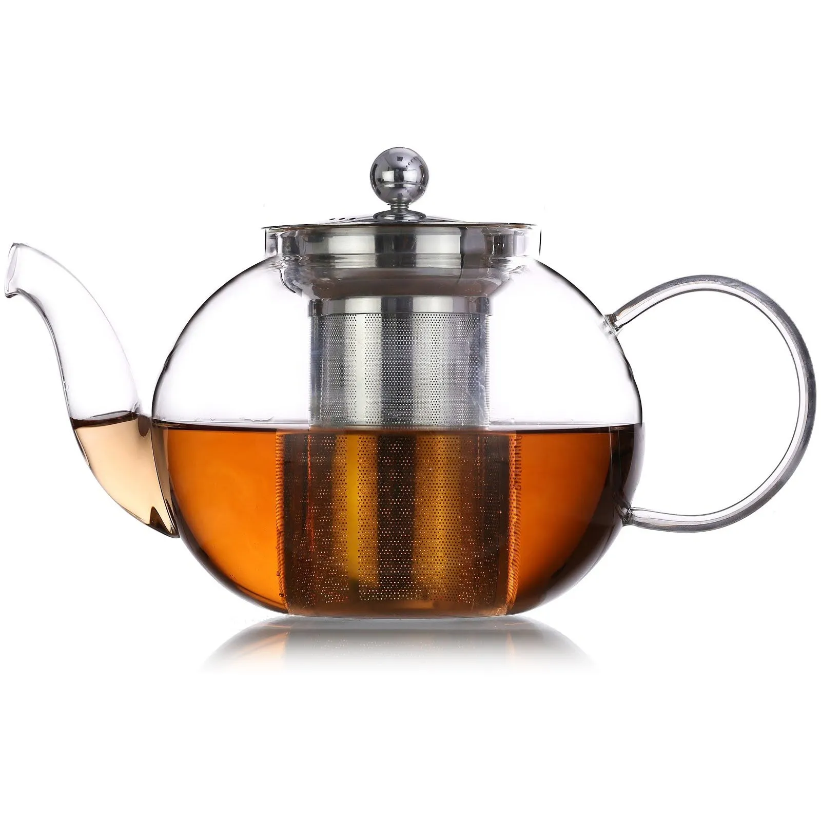 Glass Teapot with Stainless Steel Infuser