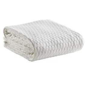 Gosford White Cotton Blanket by Bianca