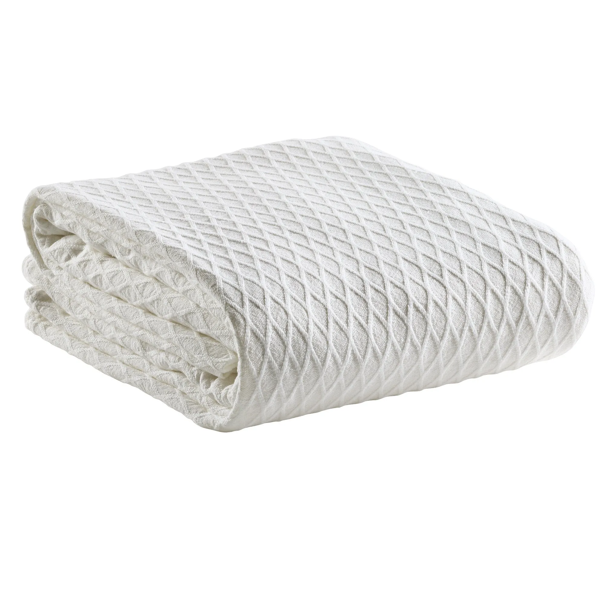 Gosford White Cotton Blanket by Bianca