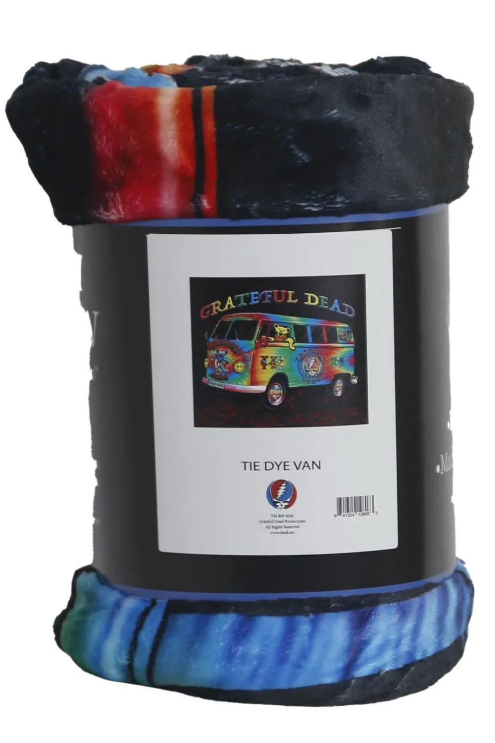 Grateful Dead Tie Dye Bus Fleece Throw Blanket