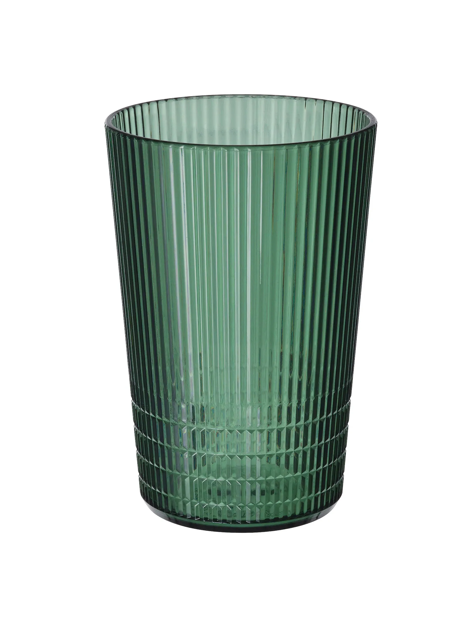 Green plastic glass