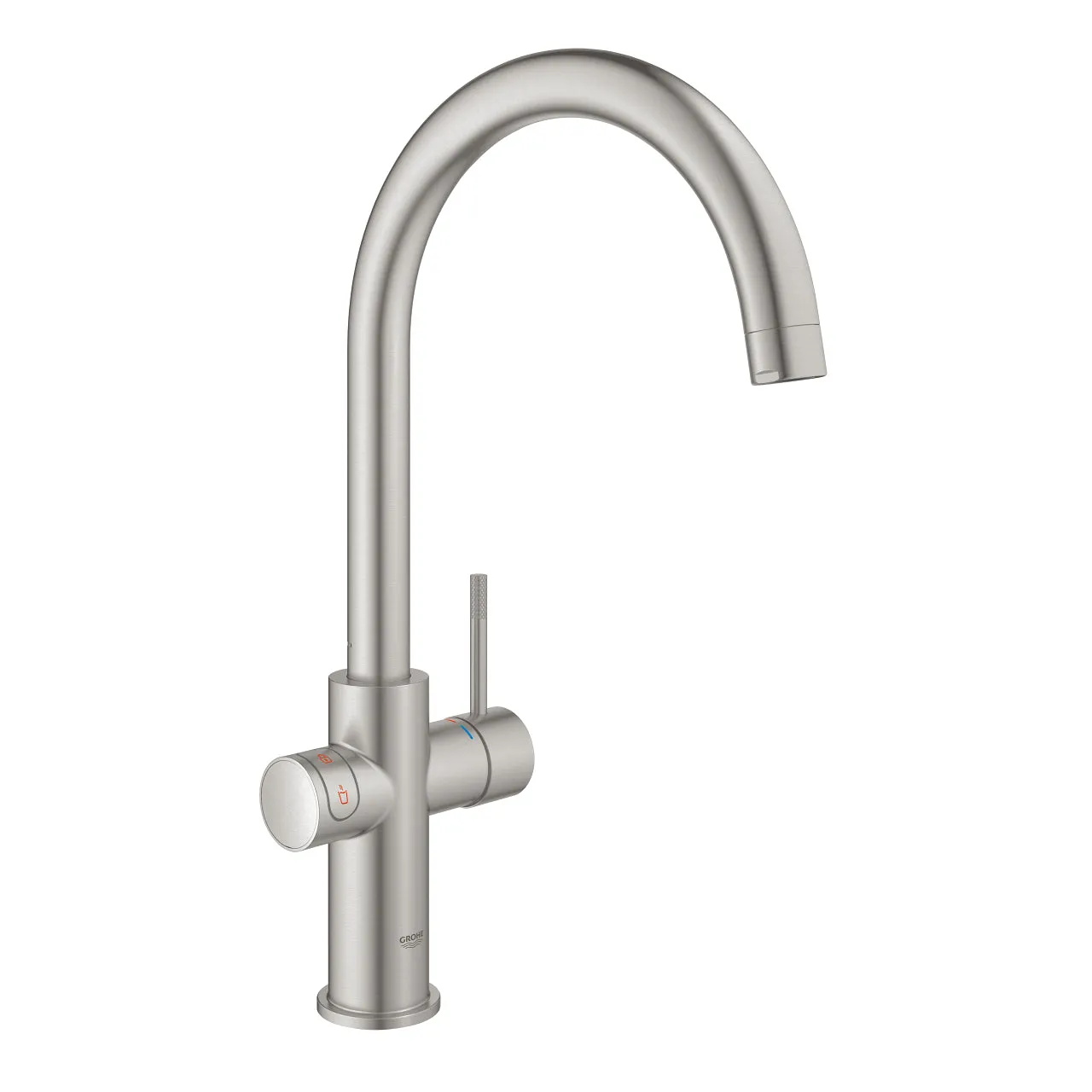 Grohe Red II Duo C-Spout Tap In Chrome and M Size Boiler