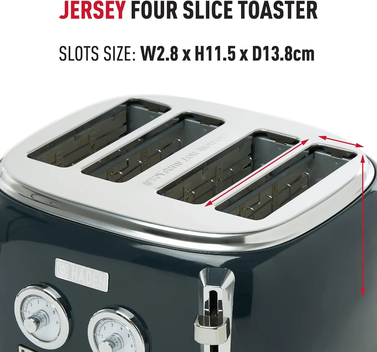 Haden Jersey 4 Slice Toaster Steel Blue