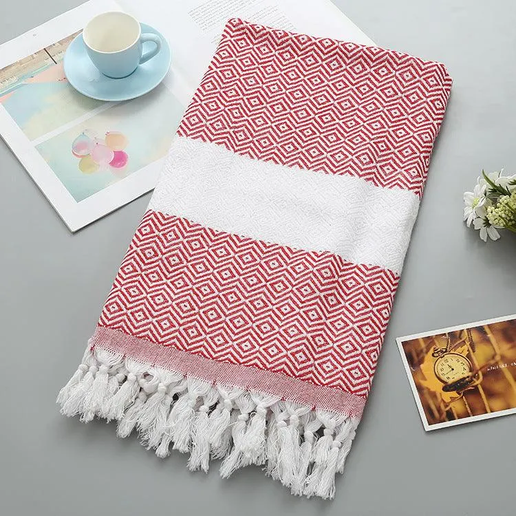 Handmade Tassel Blanket Turkish Beach Towel