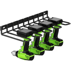 Heavy-Duty Wall Mount Drill Rack, 25kg Capacity, Tool Organizer