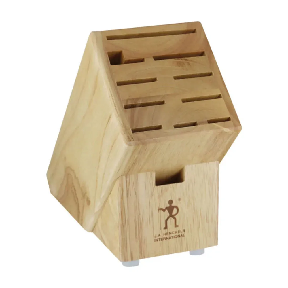 Henckels 1018622 Storage 11-Slot Rubberwood Knife Block