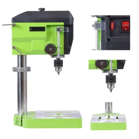 Homdum 680W High speed bench Electric Drill Machine - with 3 Level Speed Drilling - Chuck size 13 mm - 2.5 Inch depth- Procut Bench Press drill (Green)