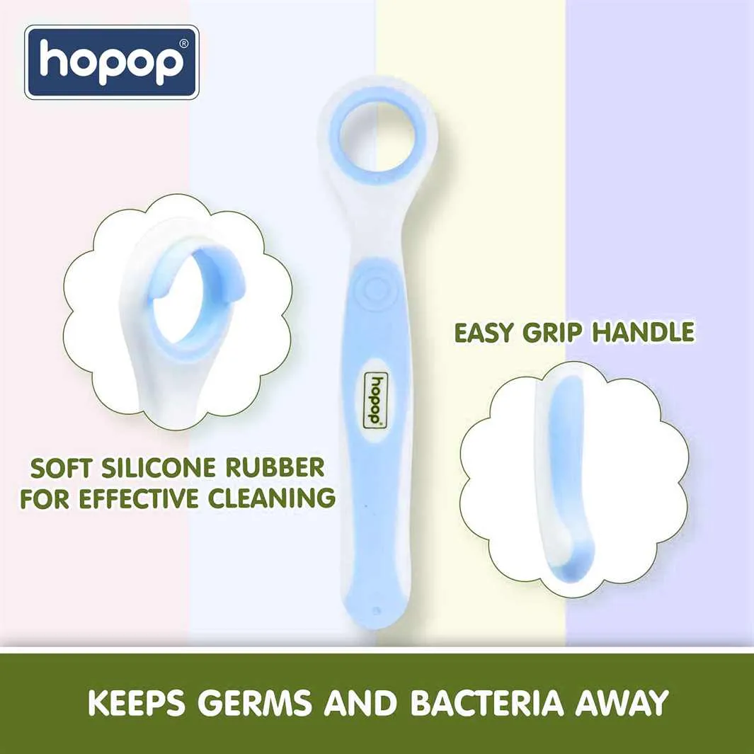 HOPOP Tongue Cleaner For Babies - Blue 3m 