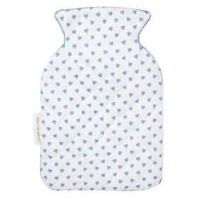 Hot Water Bottle Cover Blue Heart