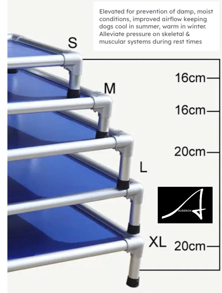 ‘Indestructible’ Aluminium Auberon VetnPro Raised Dog Bed Elevated Commercial Grade PVC Chew Scratch Rip Proof Material