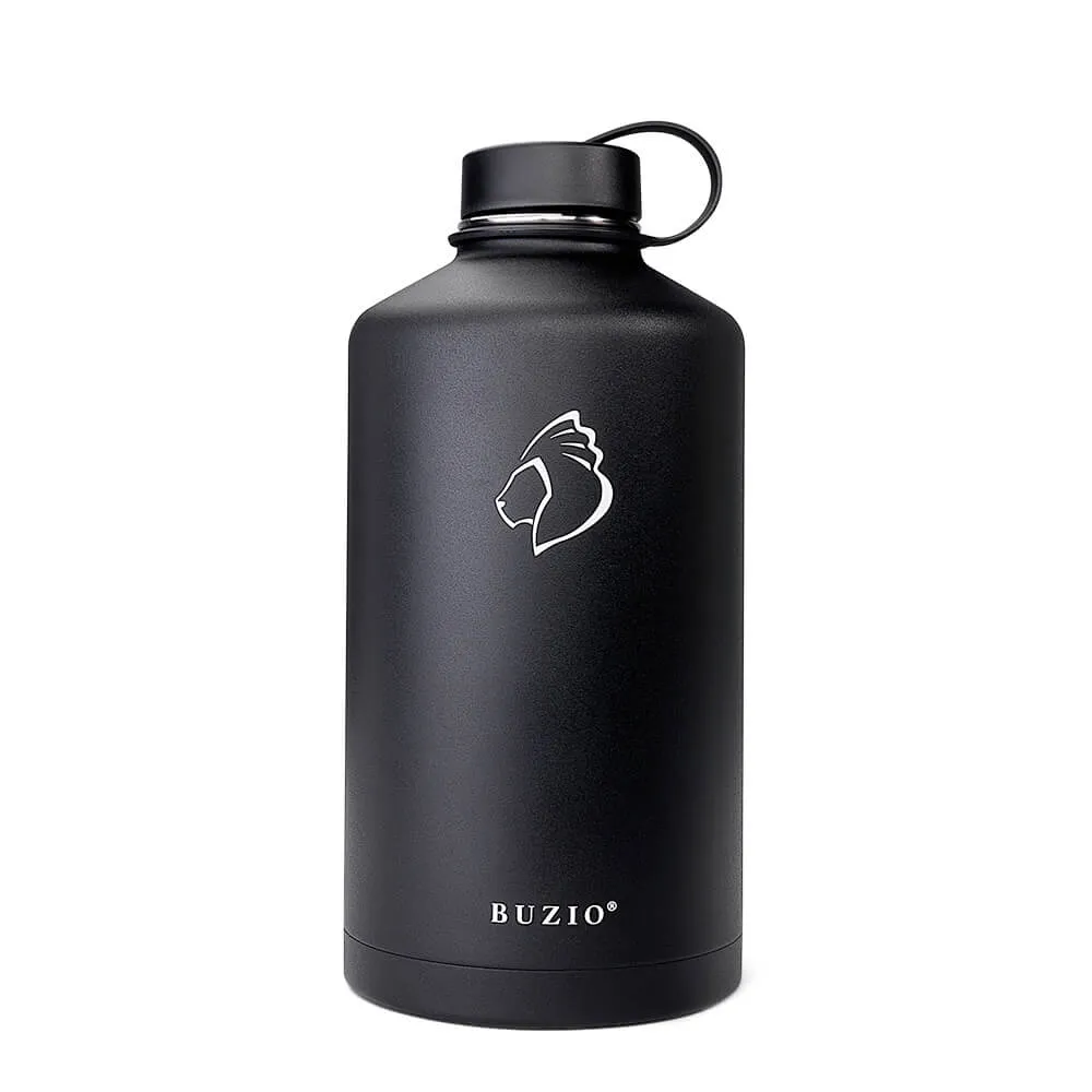 Insulated Gallon Bottle with Straw | 128oz | Black