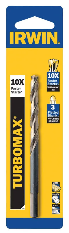 Irwin Turbomax 15/32 in. X 5-3/4 in. L High Speed Steel Drill Bit Straight Shank 1 pc