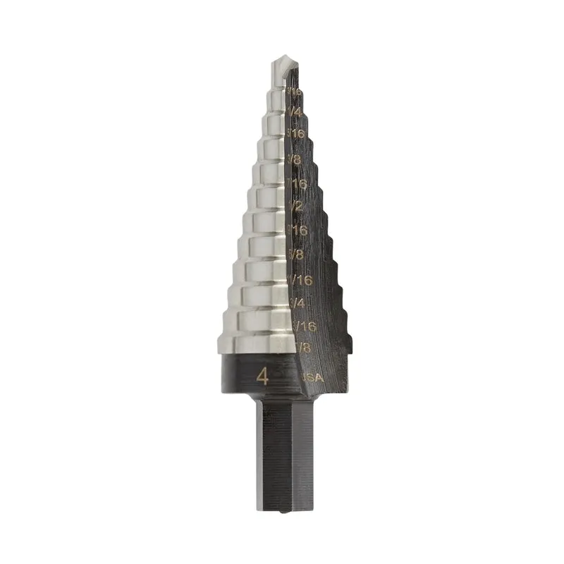 Irwin Unibit 3/16 to 7/8 in. X 6 in. L High Speed Steel Step Drill Bit Square Shank 1 pc