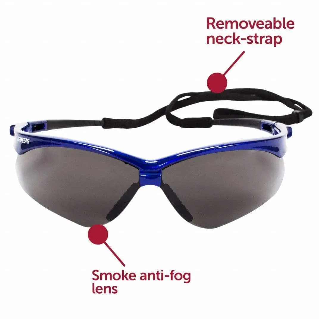 JACKSON SAFETY - V30 Nemesis Safety Glasses, Metallic Blue