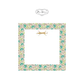 Jaipur Leopard Notepad-Turquoise