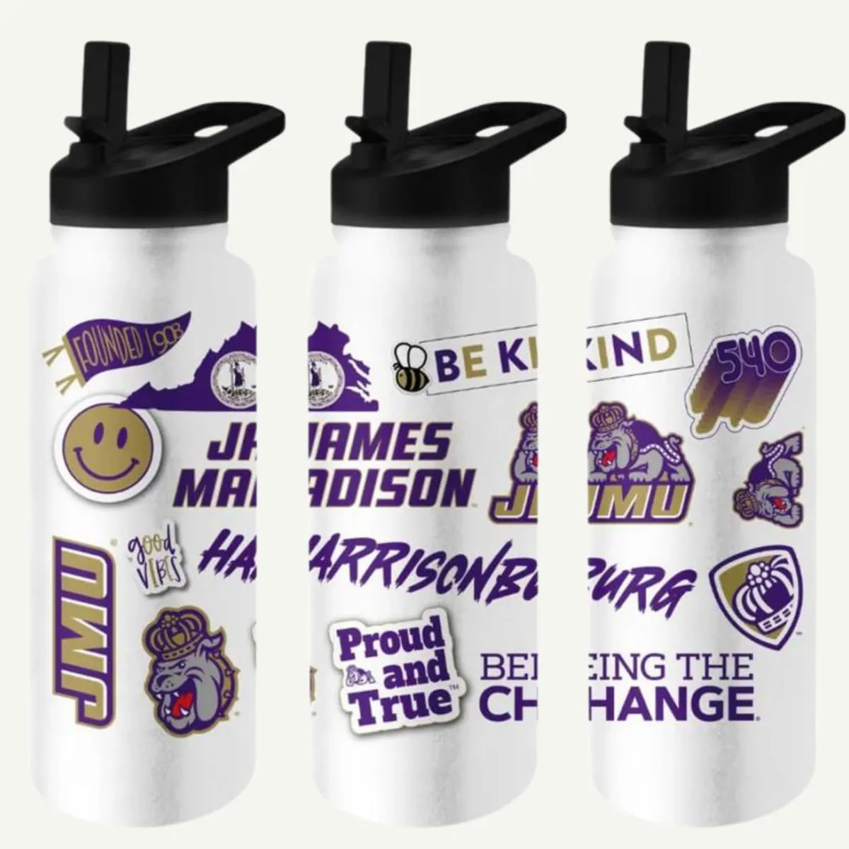 JMU Quencher Sticker Water Bottle