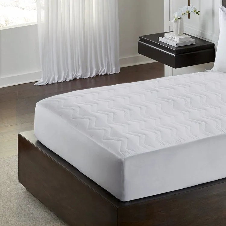 Kathy Ireland Microfiber Classic Polyester-Filled Full Mattress Pad