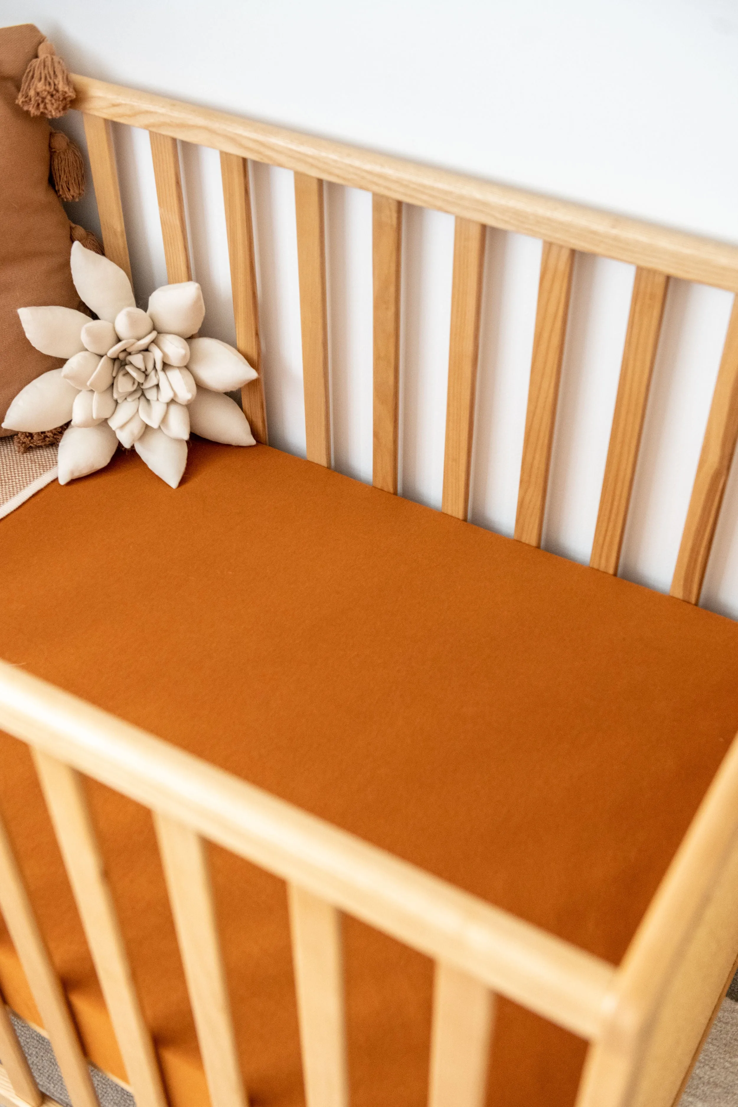 Kiin Baby Organic Fitted Sheet - Rust