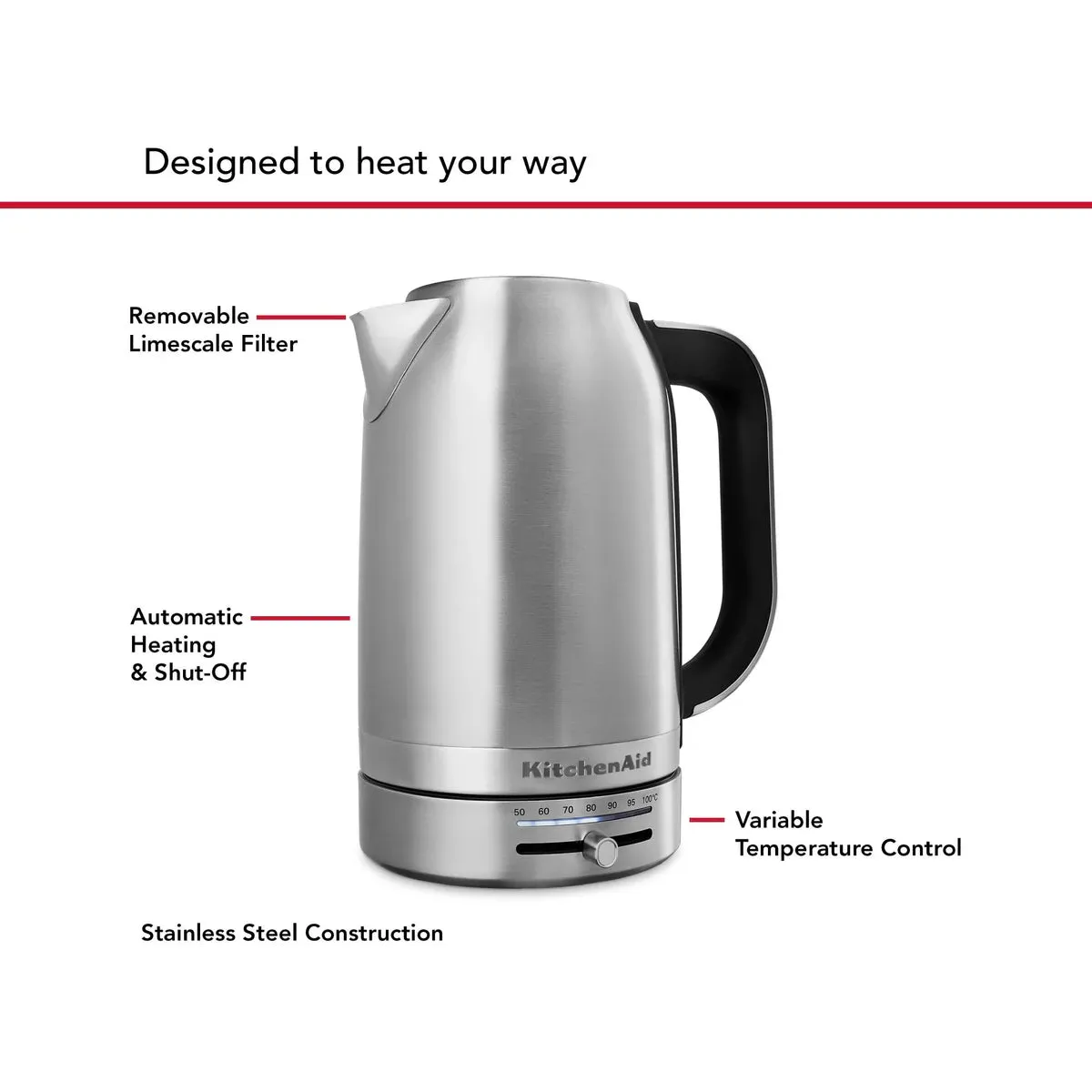 Kitchenaid KEK1701 Electric Kettle Stainless Steel 1.7L