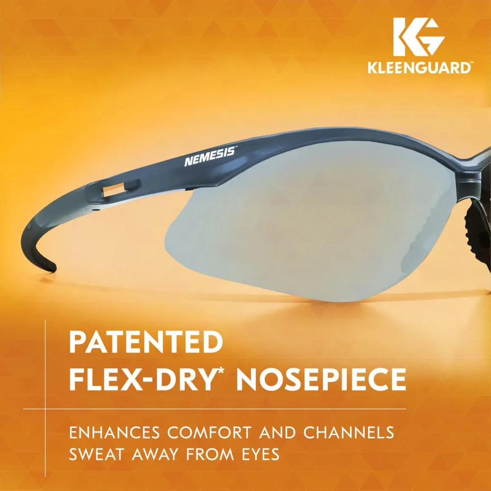 KleenGuard Nemesis Blue Frame Safety Glasses with KleenVision