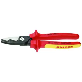 Knipex 95 18 200 SBA 8 in. Insulated Copper and Aluminum Twin Cutting Edge Cable Shears