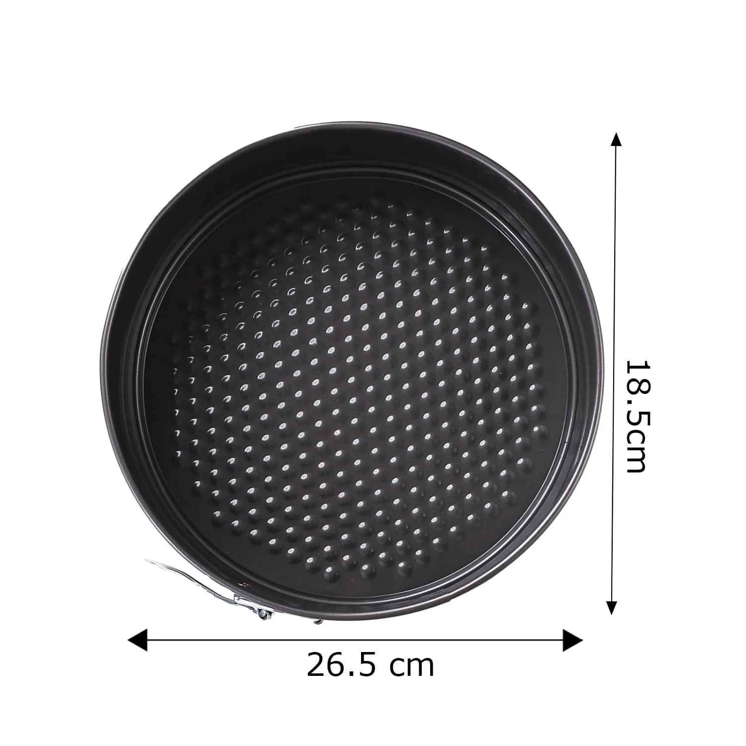 Kuber Industries Cake Mould with Removable Base|Cake Tray for Baking|Idol for Bread, Pie, Pizza-Pack of 2 (Black)