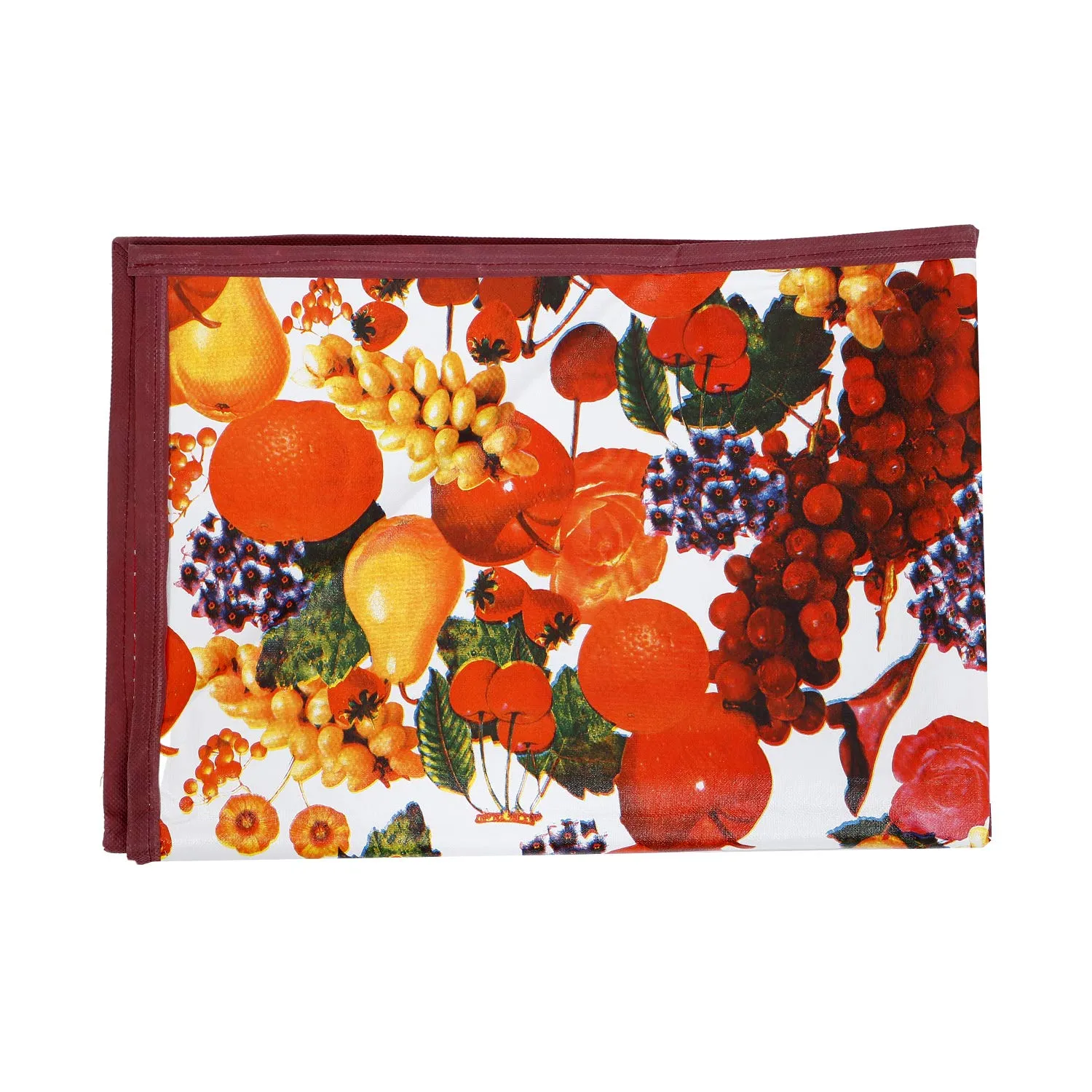 Kuber Industries Fruits Design PVC Reversible Food Mat Mattress Protector Bed Server (Maroon & White) CTKTC33207