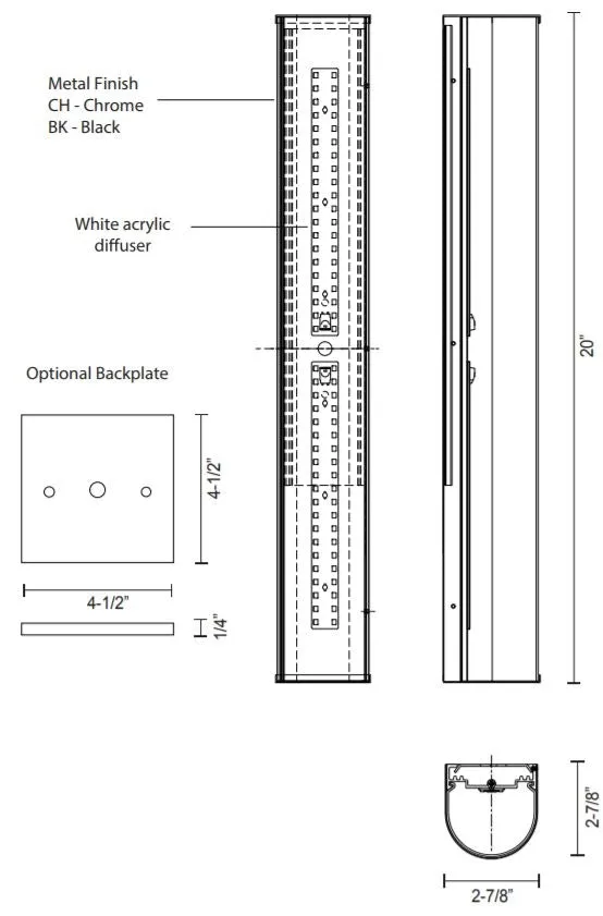 Kuzco VL61220 Longitude 20" LED Vanity