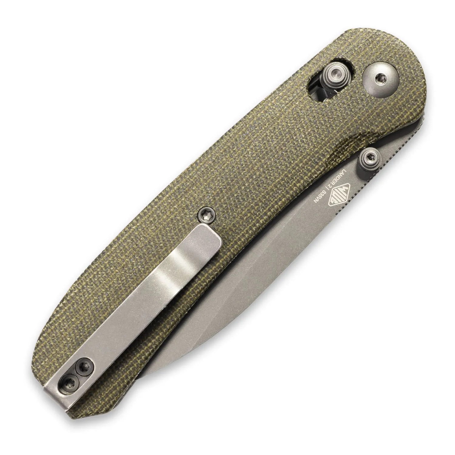 Lander 2 Pocket Knife - Moondust Micarta - Clutch Lock